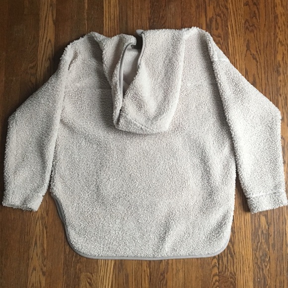 Old Navy cream moon Sherpa teddy hoodie S fuzzy - Picture 3 of 4
